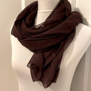 Vintage Sonia Rykiel Dark Purple Sheer Silk Scarf